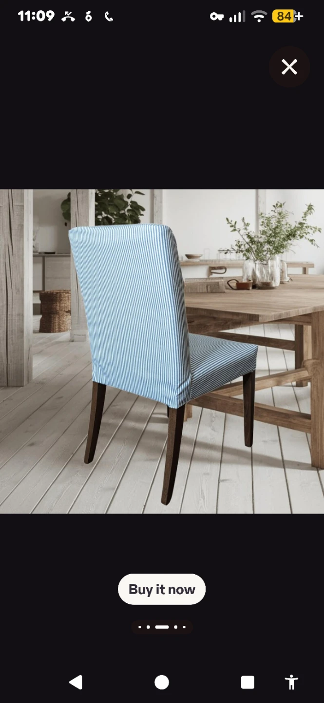 6 IKEA Hendrikdal Dining Chair Slipcovers - photo 3