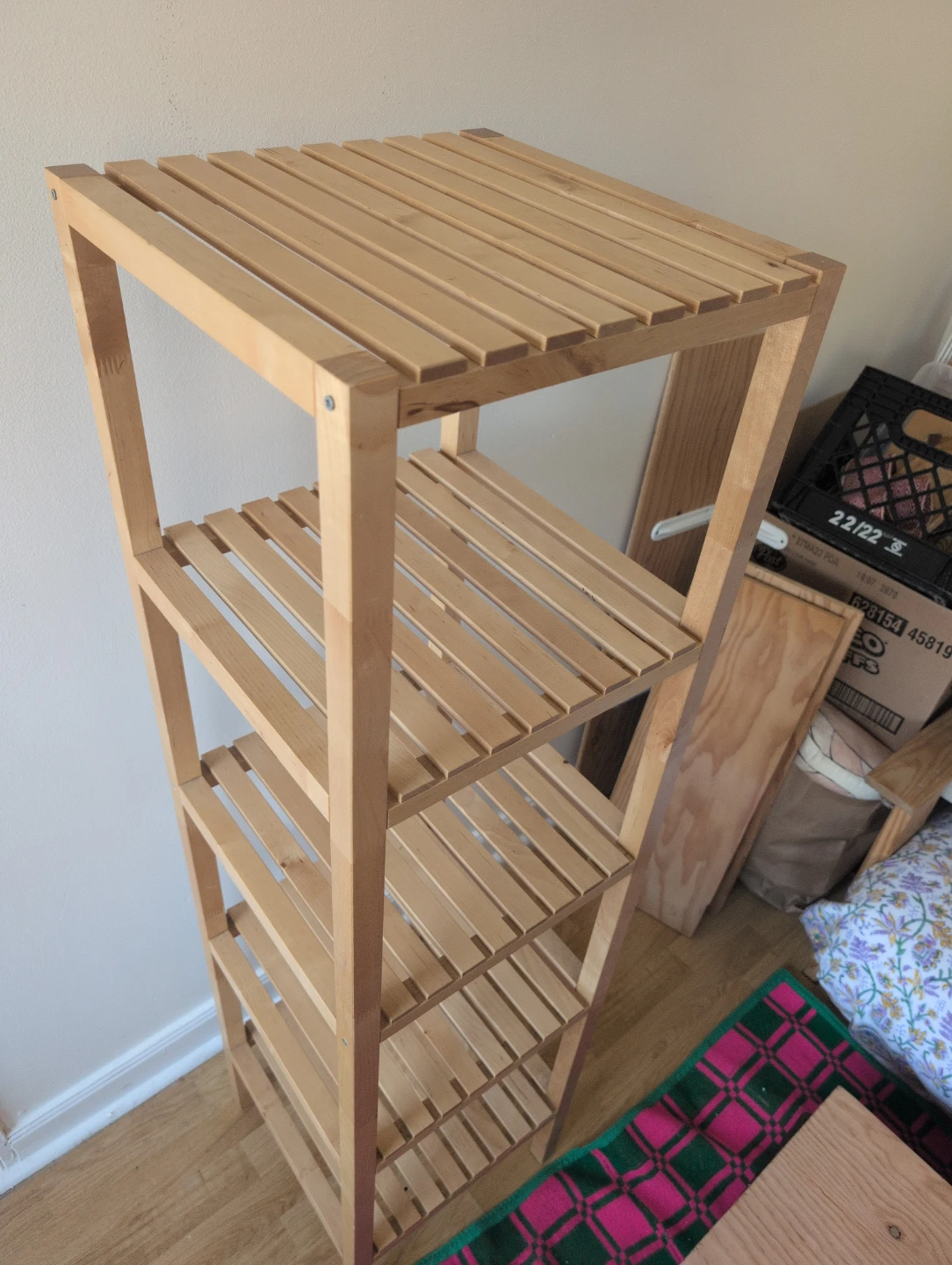 IKEA Molger Wooden 4-Tier Shelving Unit - photo 3