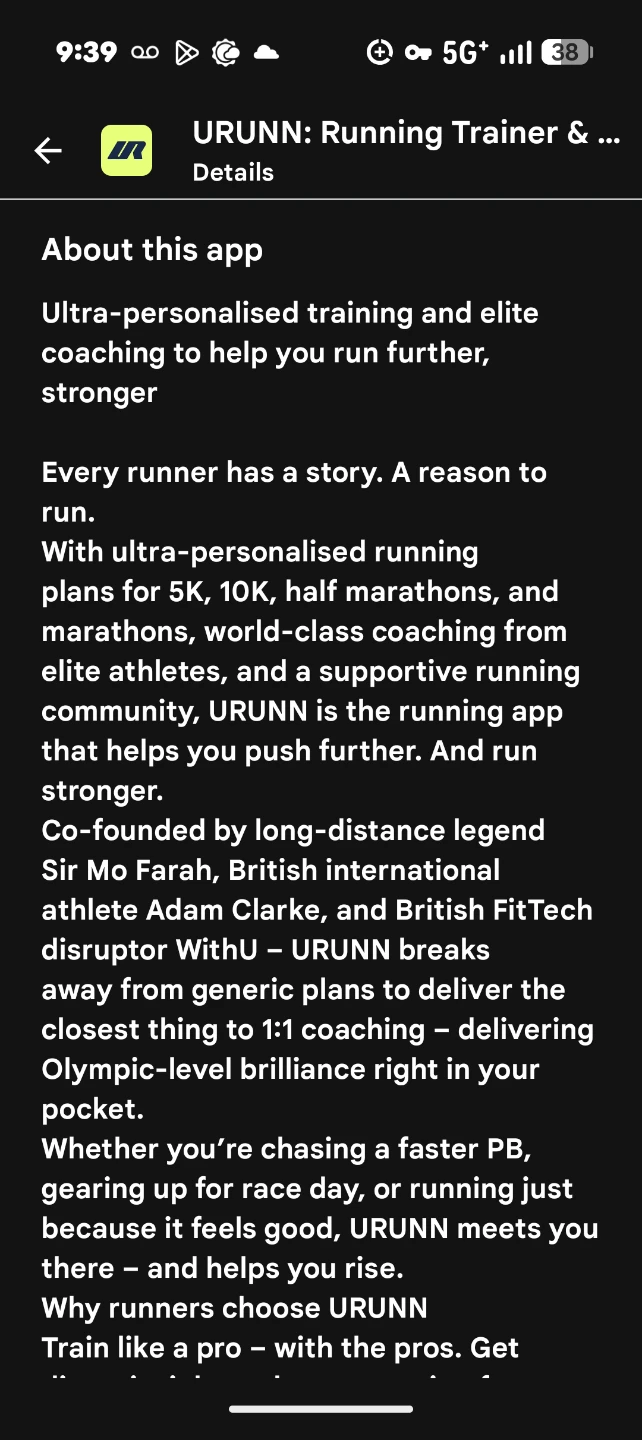 McDonald's Monopoly prize: 6month URUNN APP Running Plan - photo 2