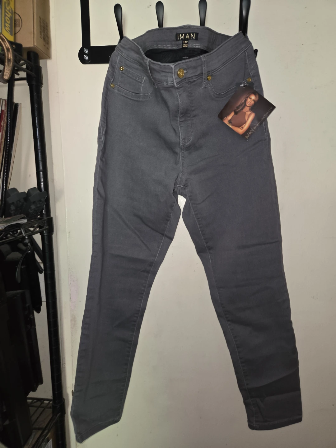IMAN Global Chic Slim-Leg Jeans in a Ladies 14 Petite