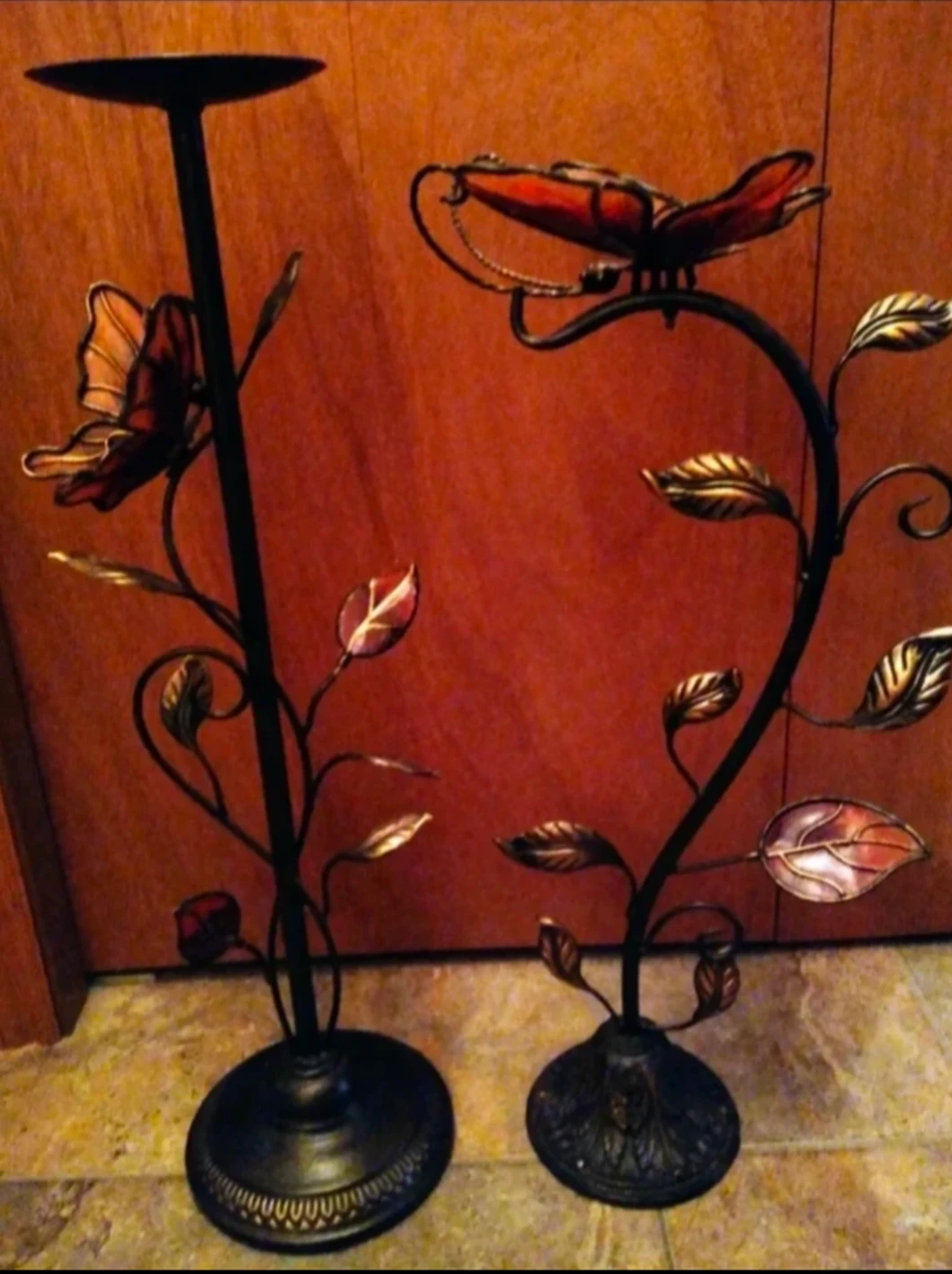 Unique Candle Holder and Matching Ornament Set