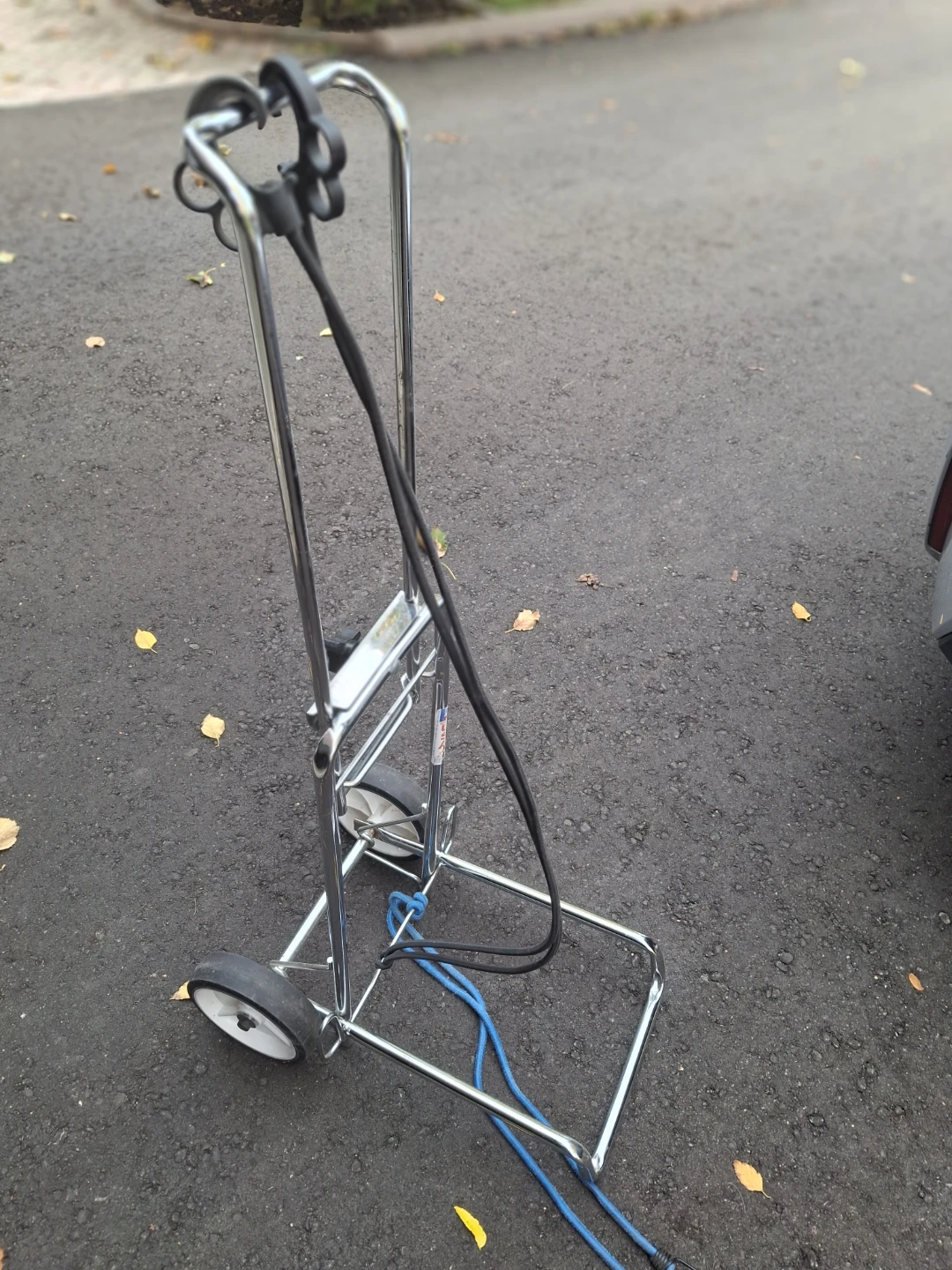 Collapsible Chrome Luggage Cart