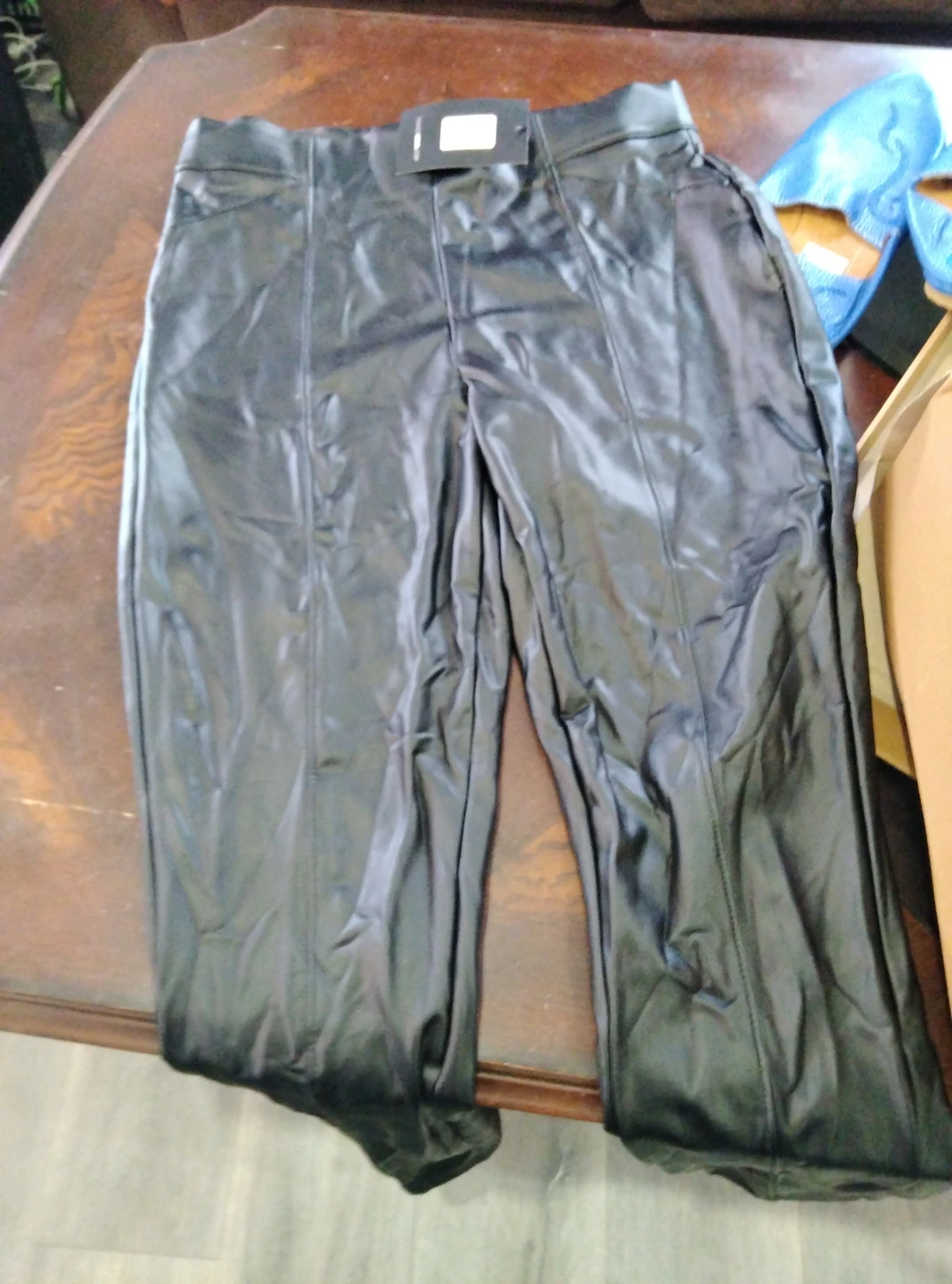 Fashion Nova Black Faux Leather Trousers