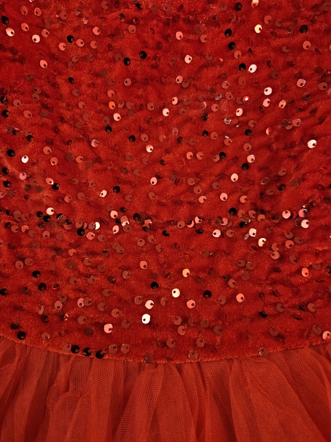 Red Sequin Tulle Party Dress - photo 4