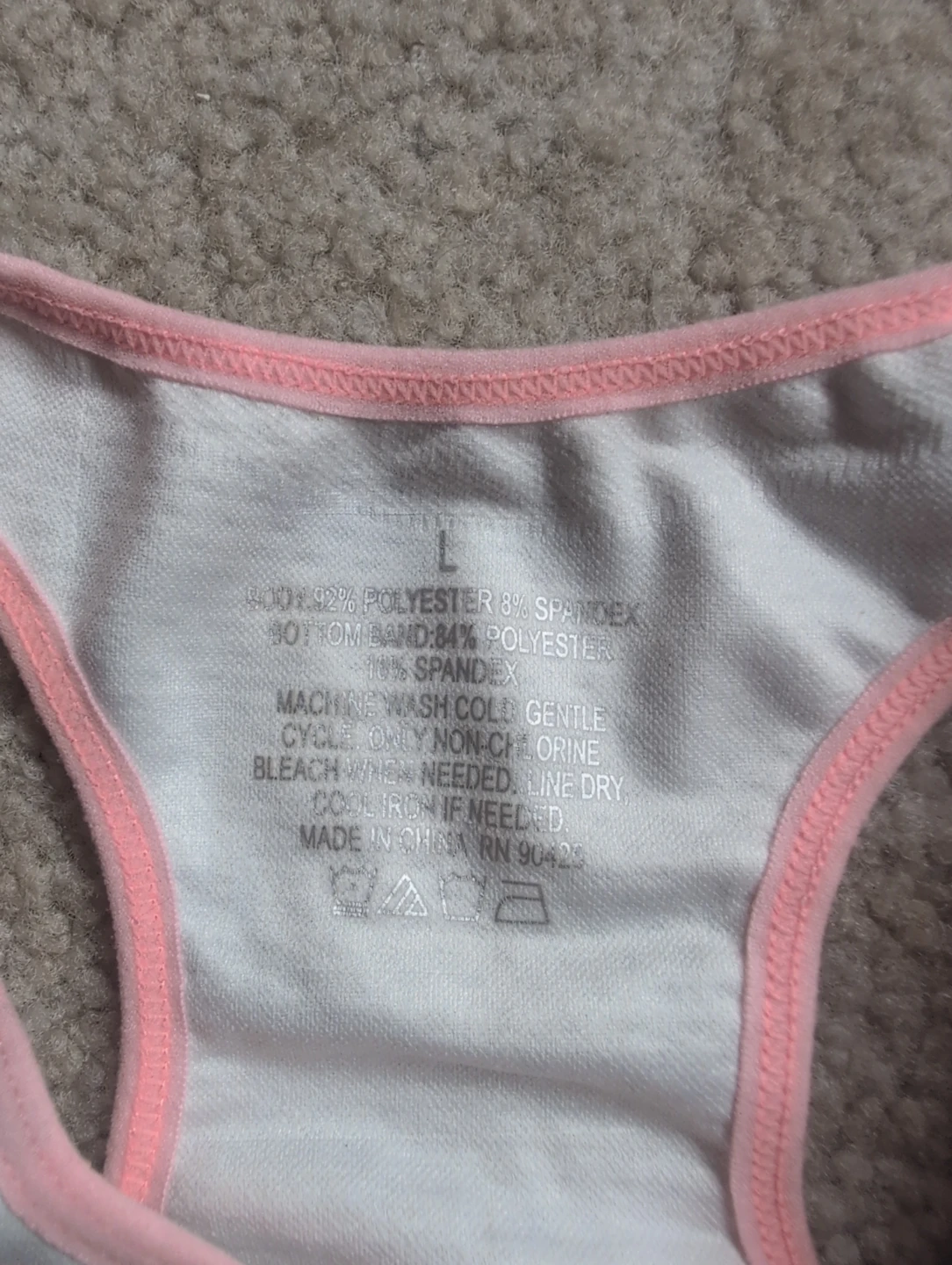Pink and Grey Zebra Print Sports Bra - photo 2