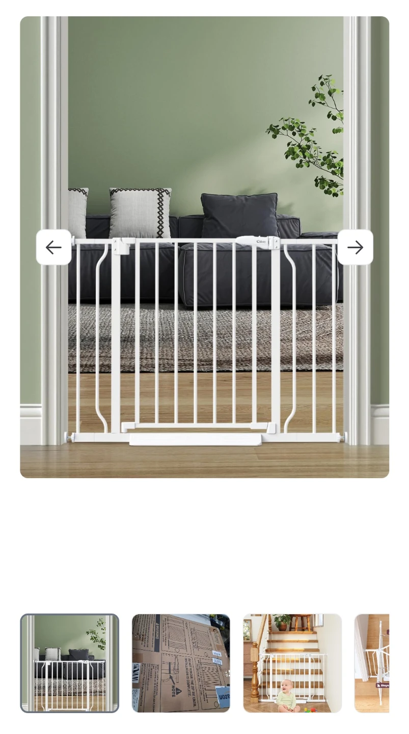 Cideny Baby Gate No Drilling, 29"-40" pressure mount
