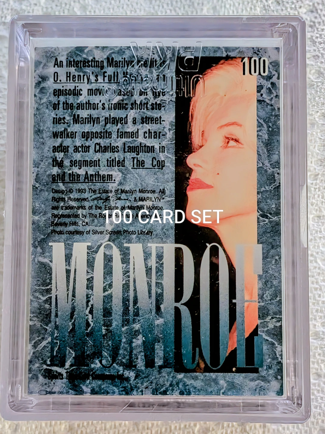1993 Marilyn Monroe 100 Card Trading Set - photo 3