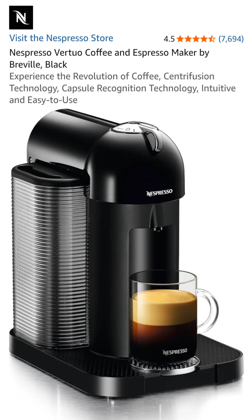 Nespresso Vertuo Coffee and Espresso Maker by Breville - photo 4