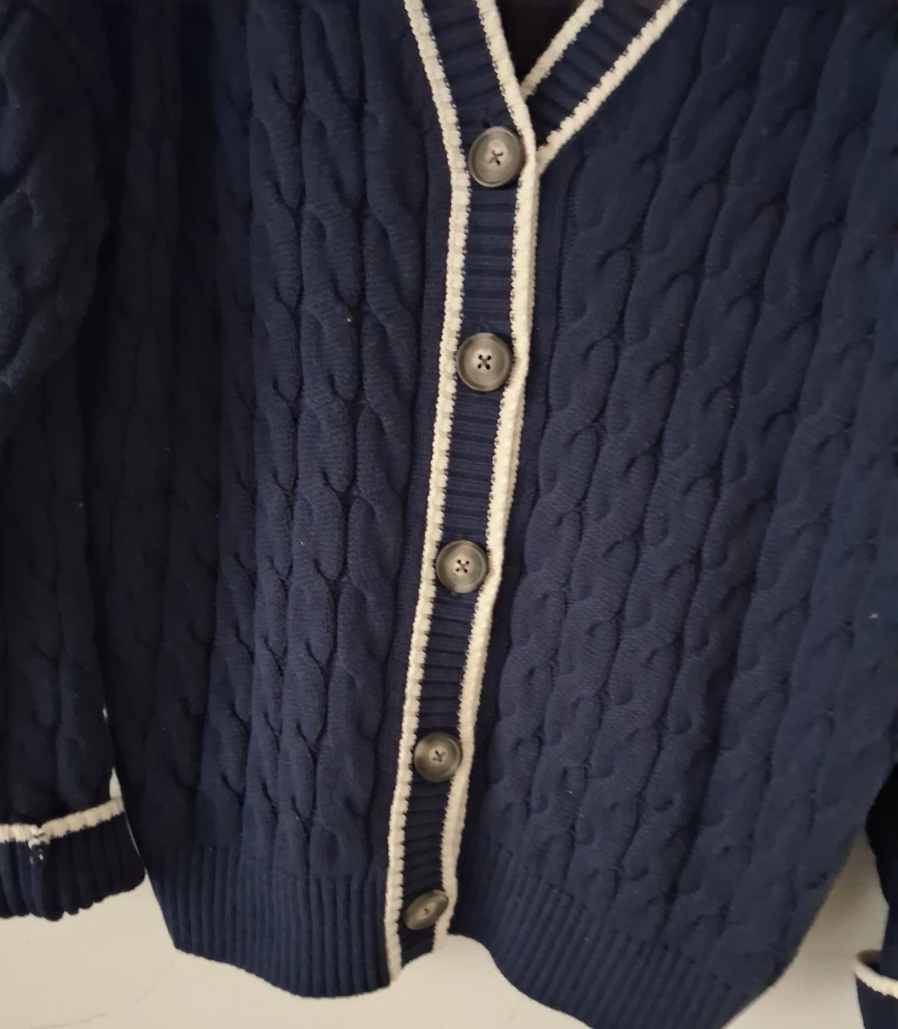 Old Navy Navy Blue Cable Knit Cardigan - photo 5