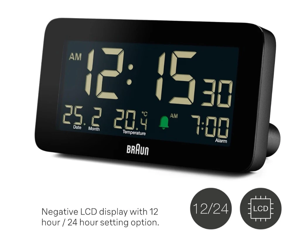 Braun Digital Alarm Clock – Brand New in Box