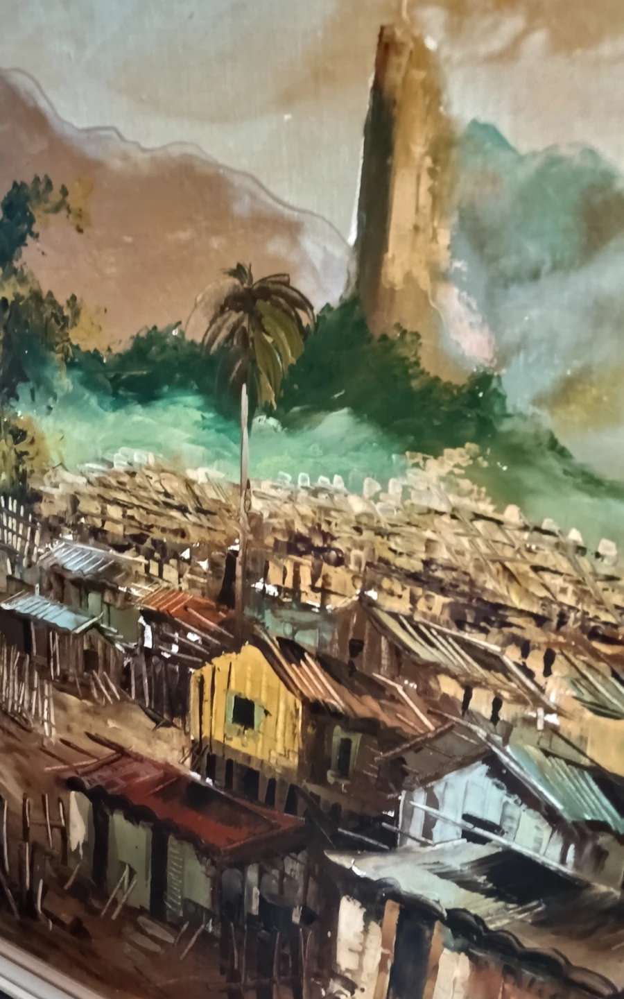 Oscar Aversa Original Oil Painting - Rio de Janeiro Favela - photo 4