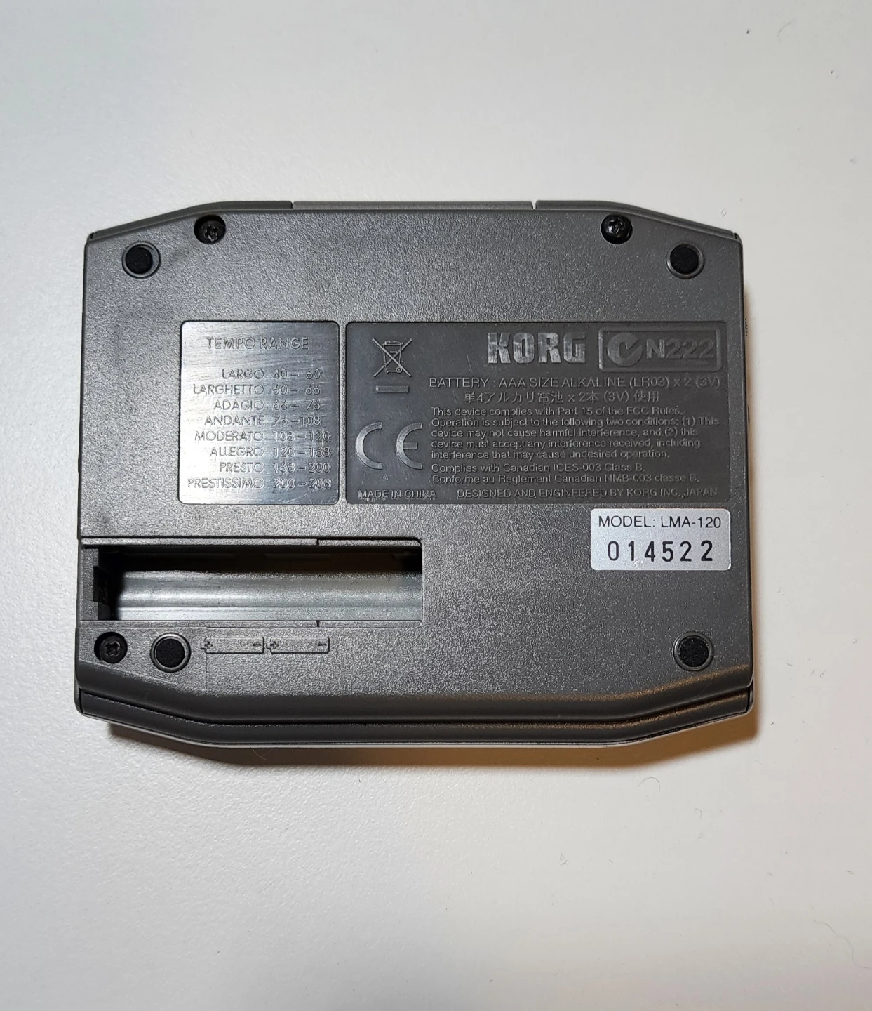Korg LMA-120 Digital Metronome - photo 4