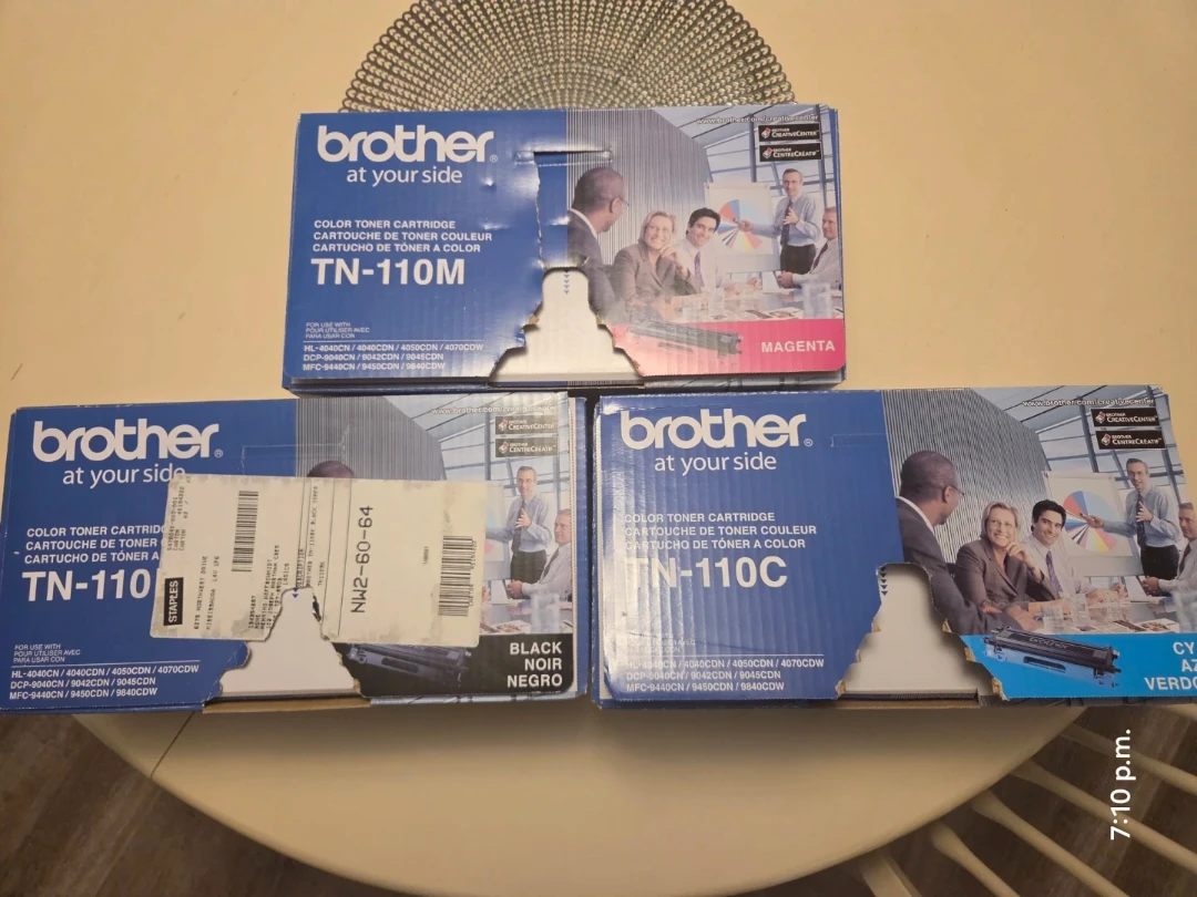 Brother TN-110 Toner Cartridges (Black, Yellow, Cyan, Magenta)