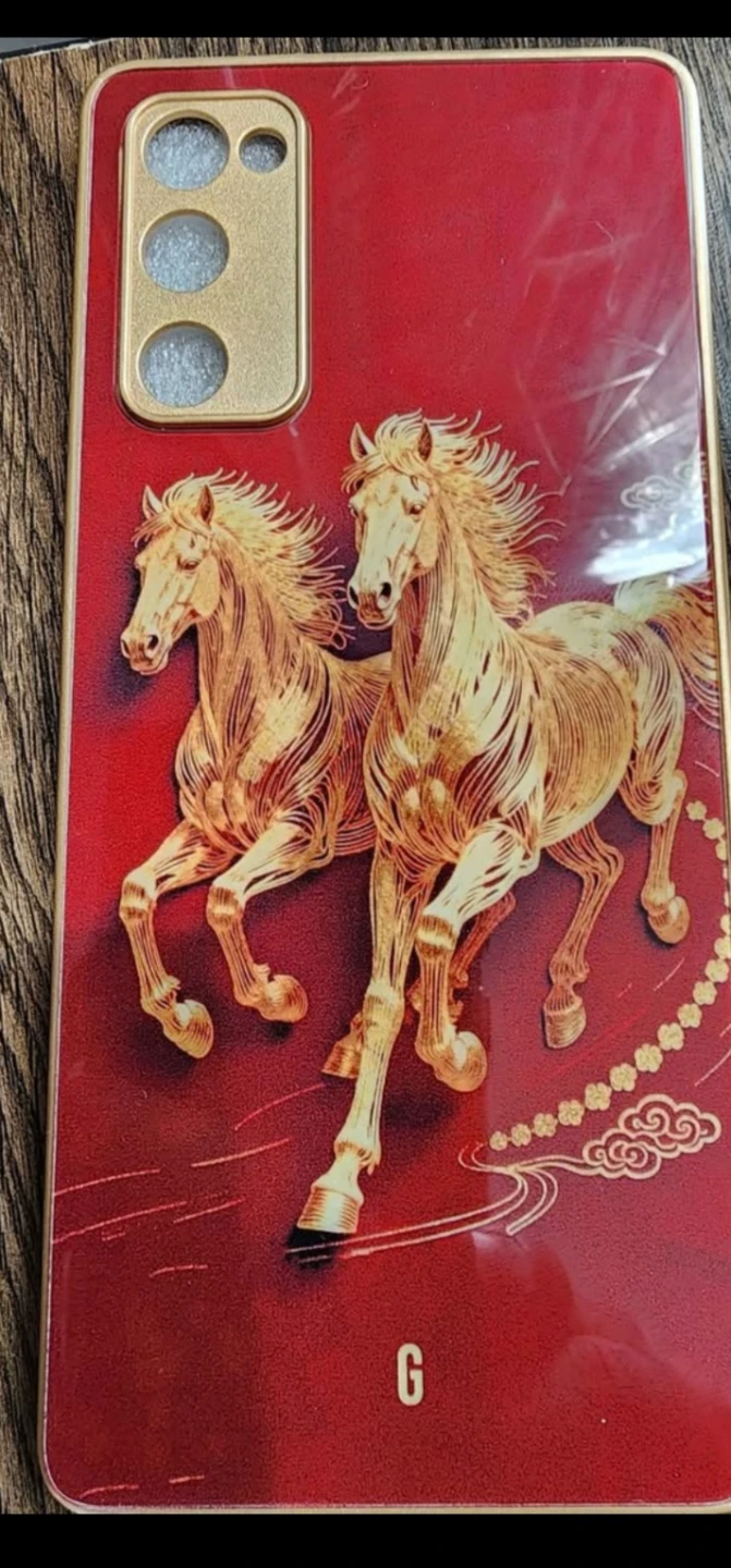 Red Horse Pattern Smartphone Case s20 fe