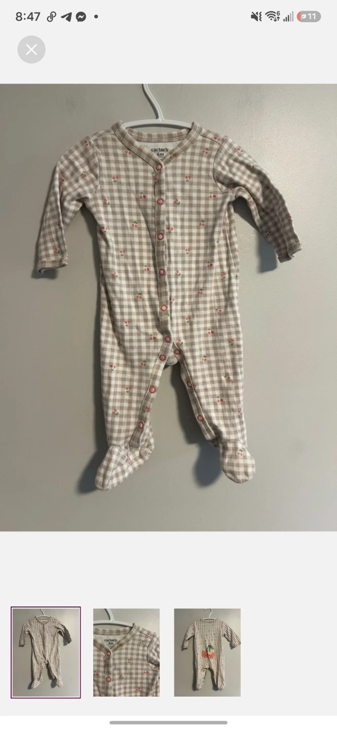 Carter's Baby Footie Pajamas - 6 Months