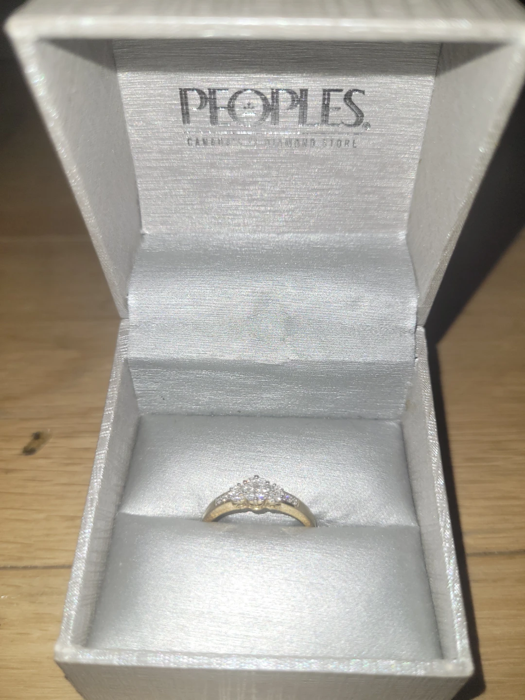 Peoples Diamond Cluster Ring