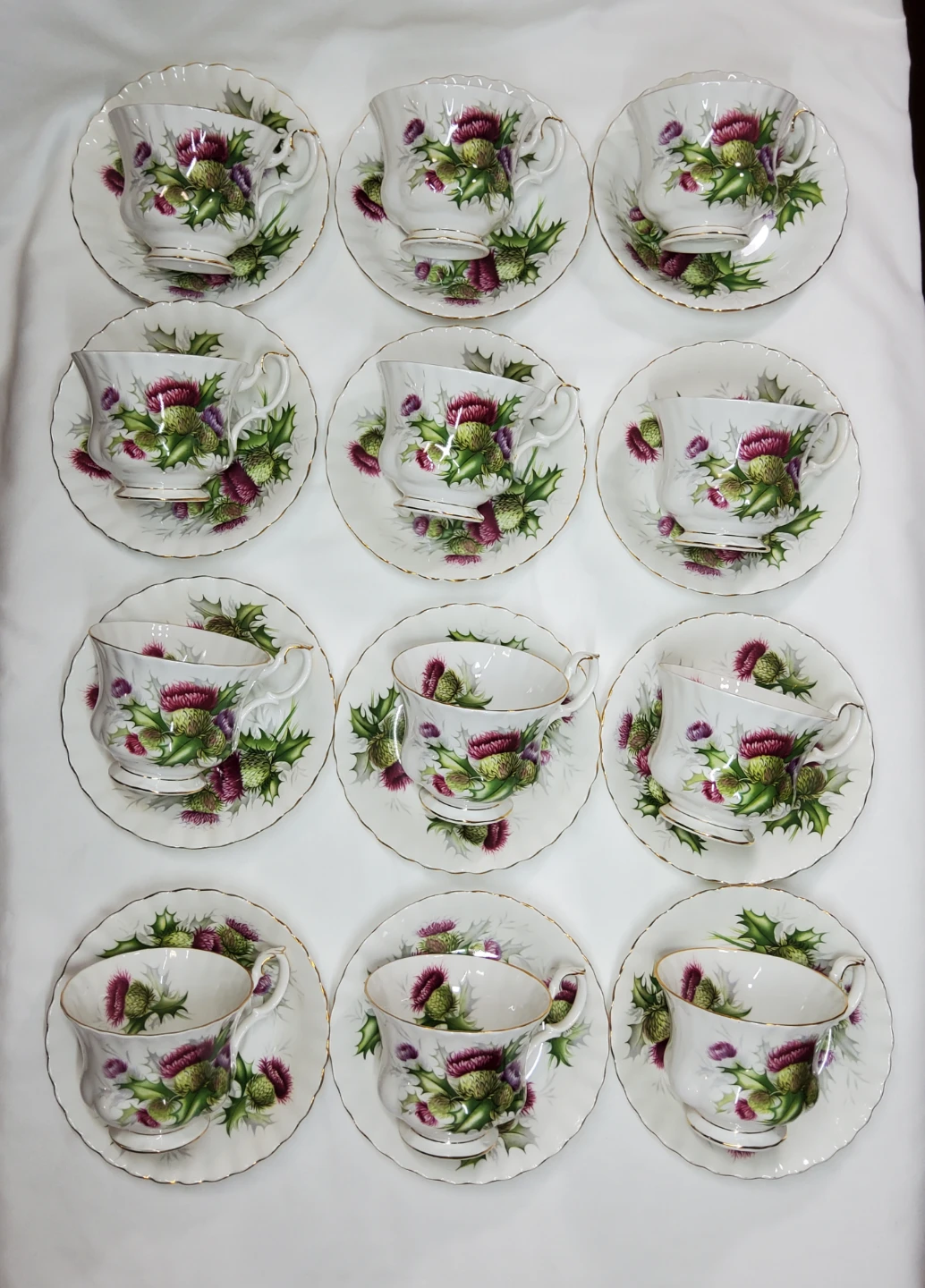 Royal Albert Highland Thistle Tea Cup saucer set