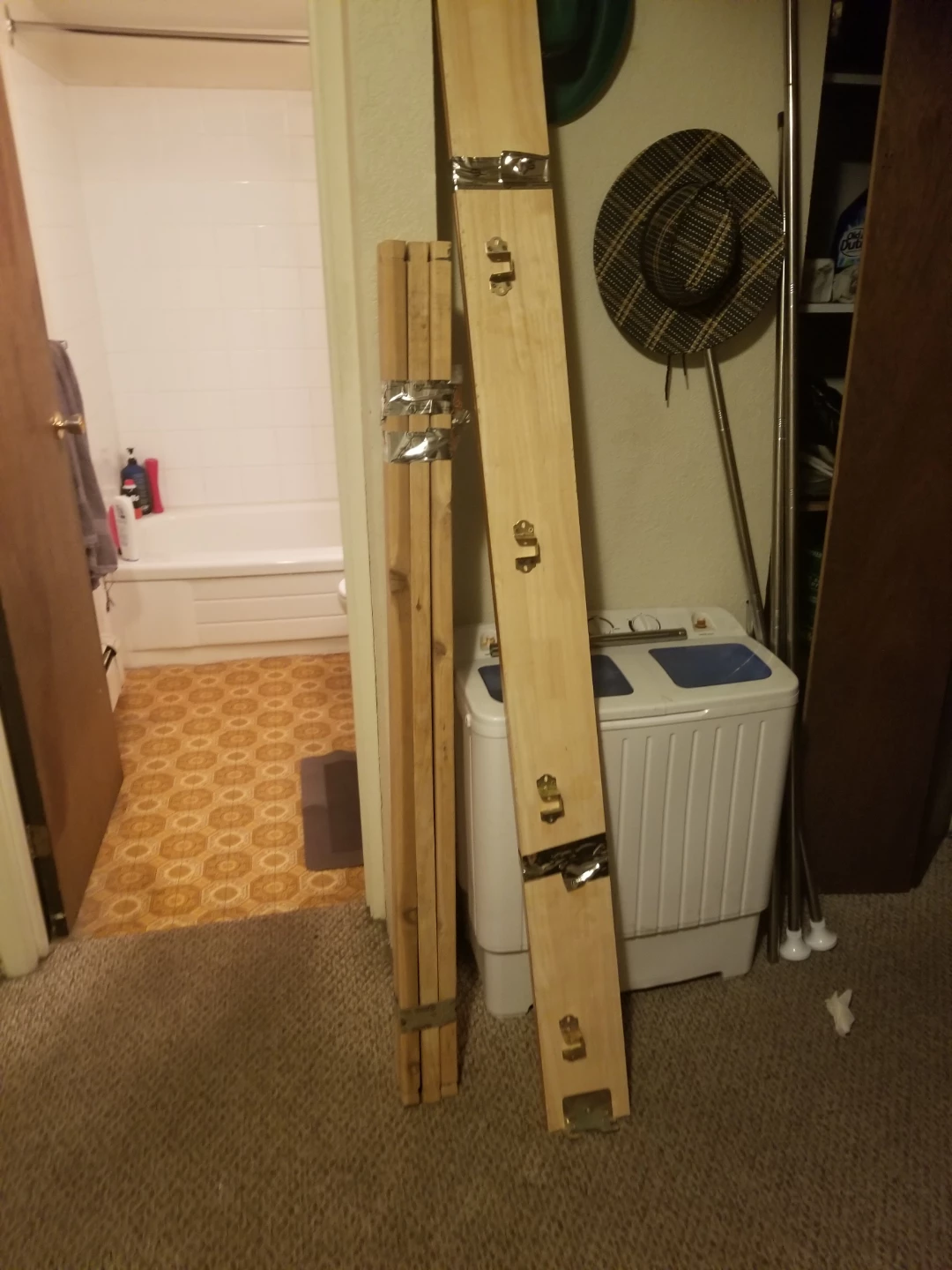 Solid wood headboard and bed frame - photo 2