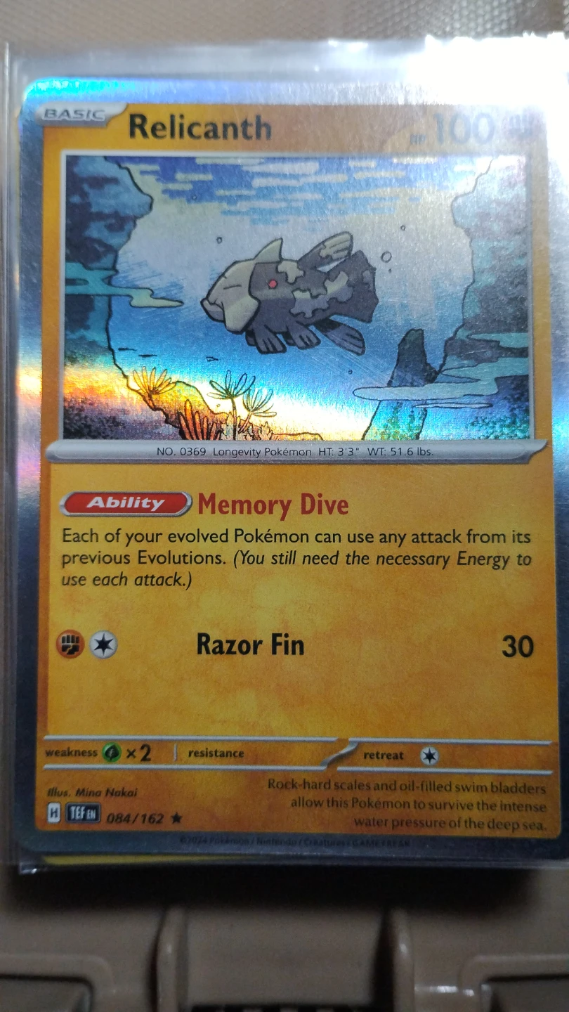 Relicanth Pokemon Card 084/162
