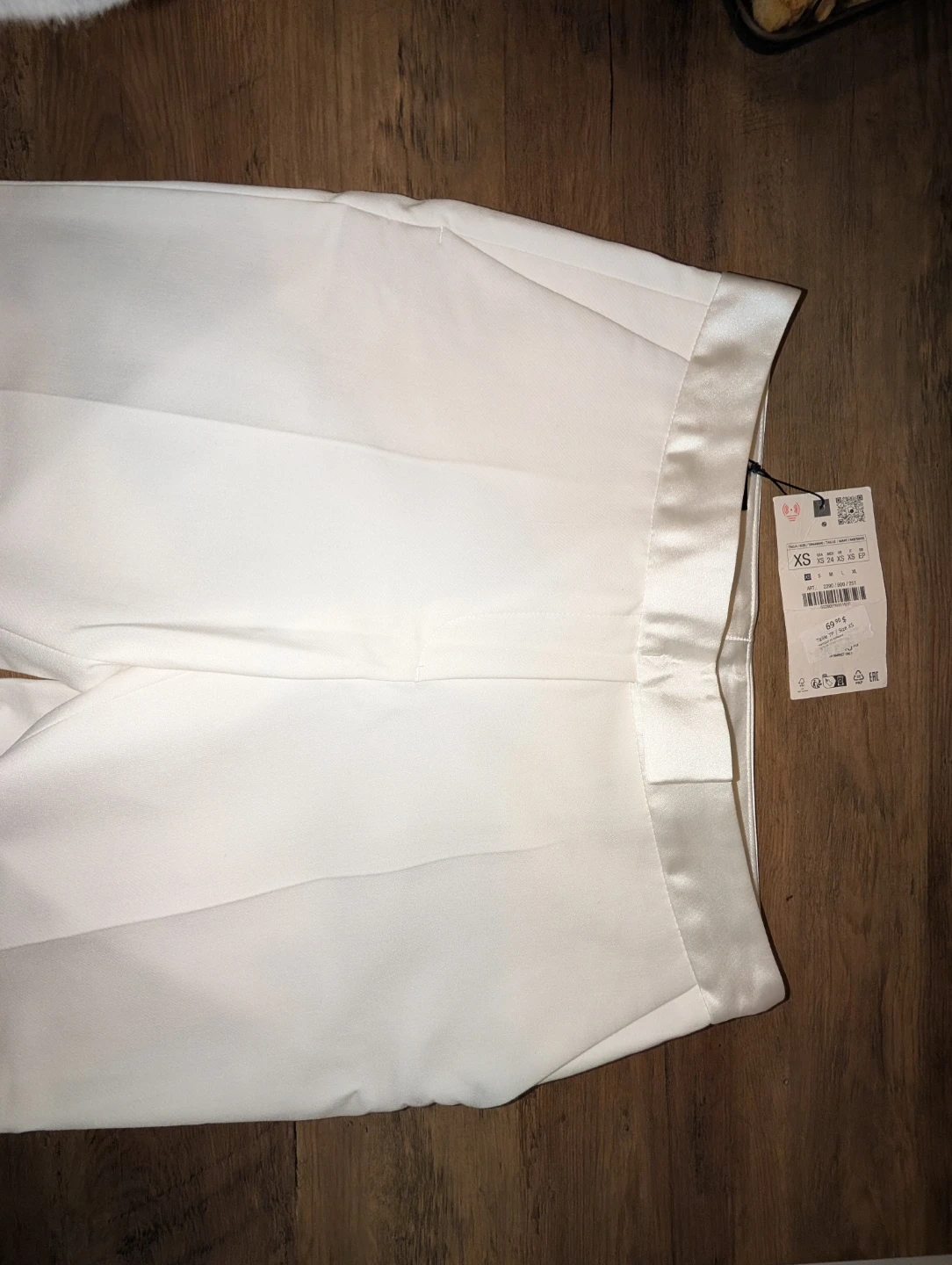 Zara white trousers XS