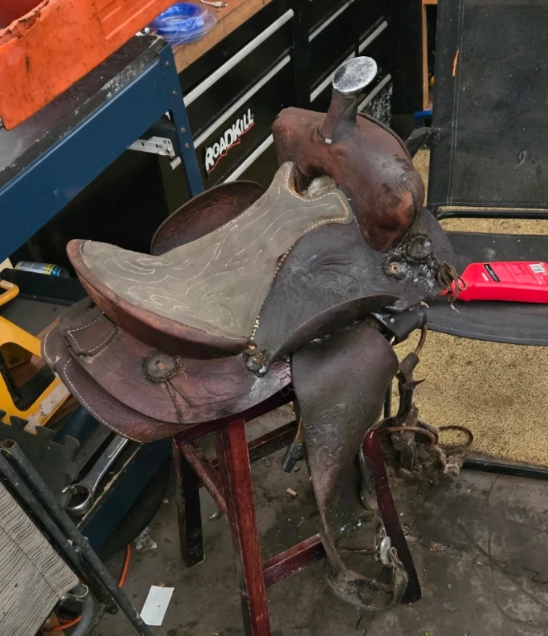 Vintage Western Leather Horse Saddle