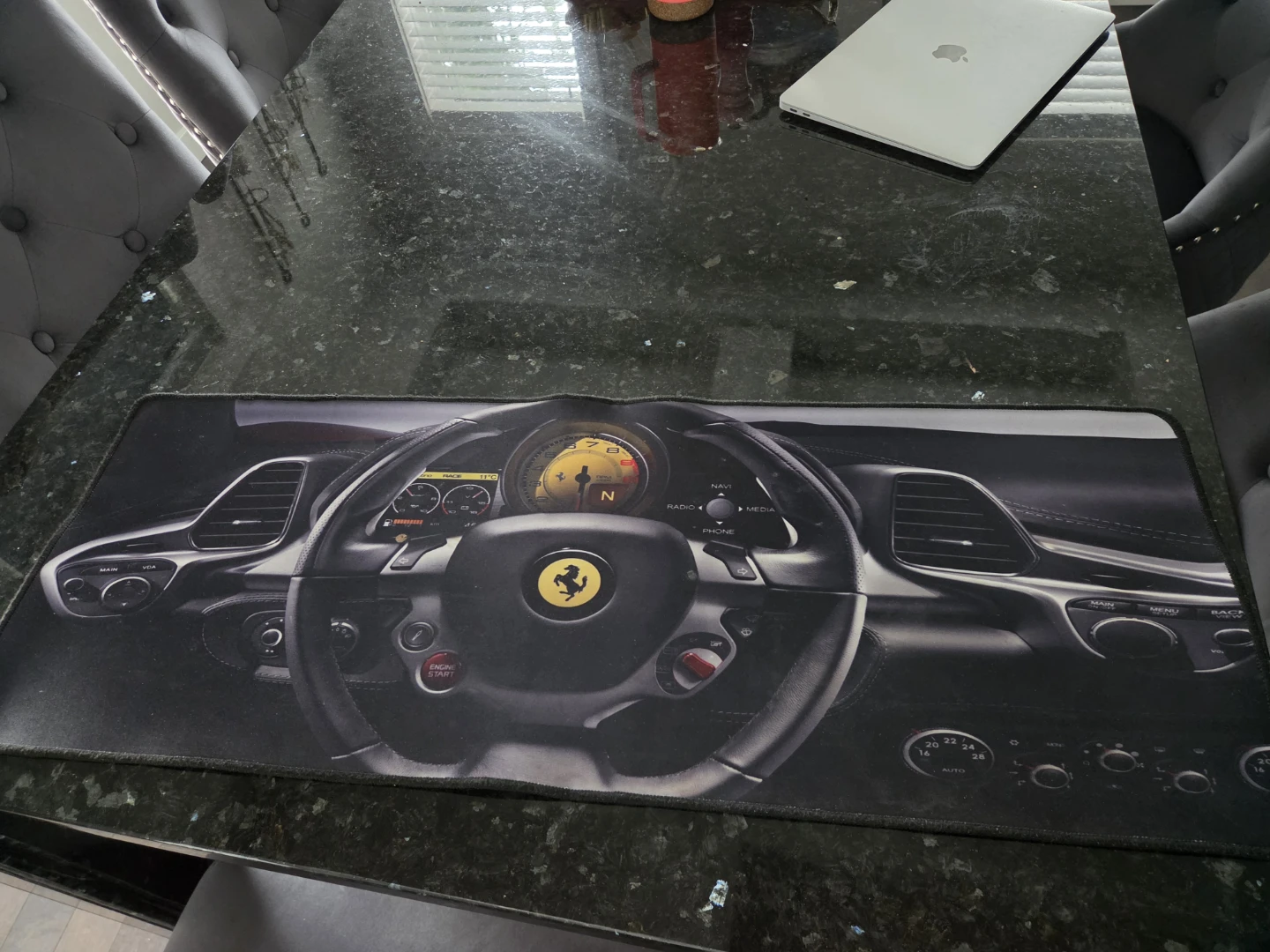 Ferrari Dashboard Design Desk Mat