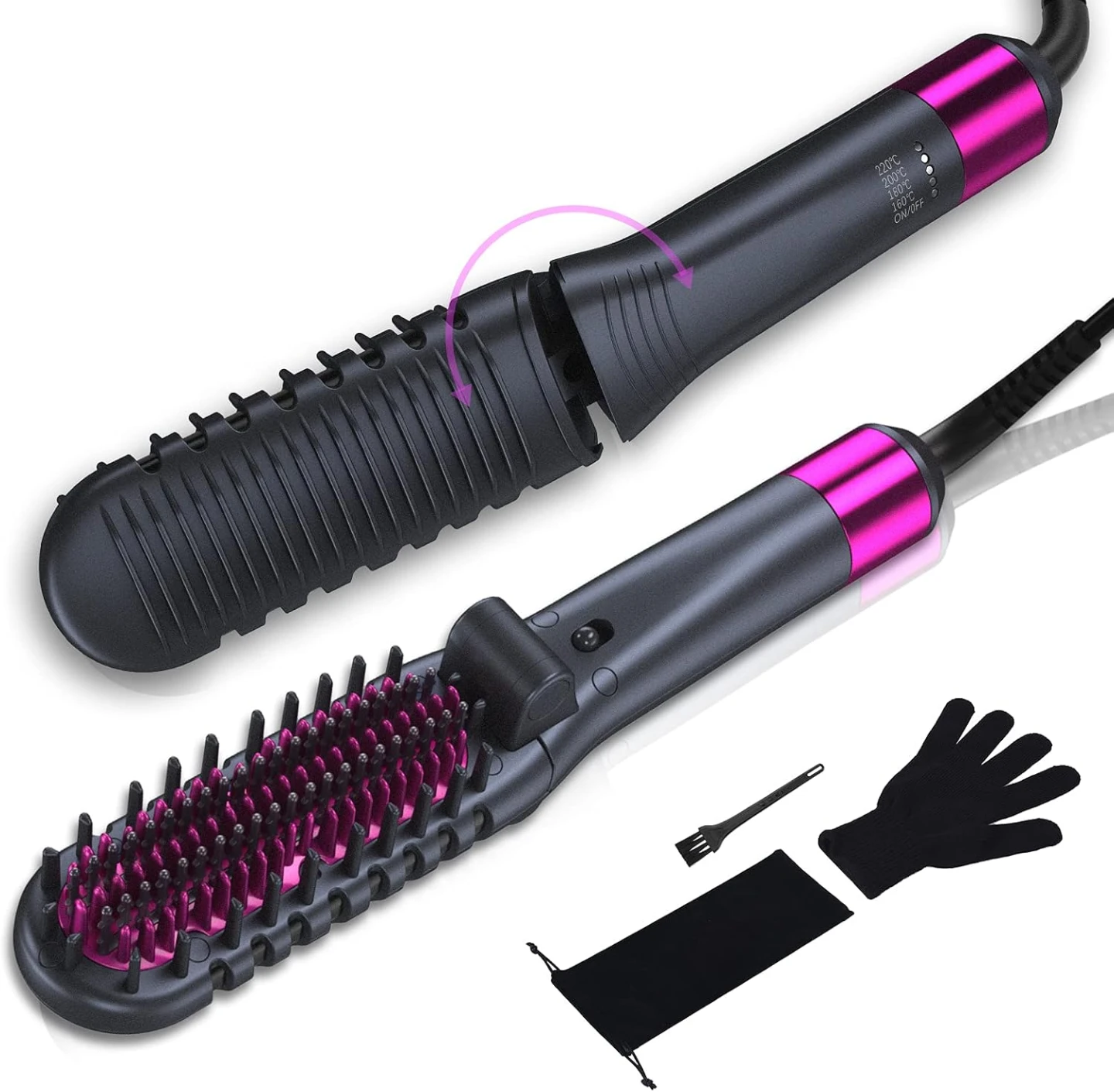 NEW Hair Straightener Brush Ionic Straightening Brush