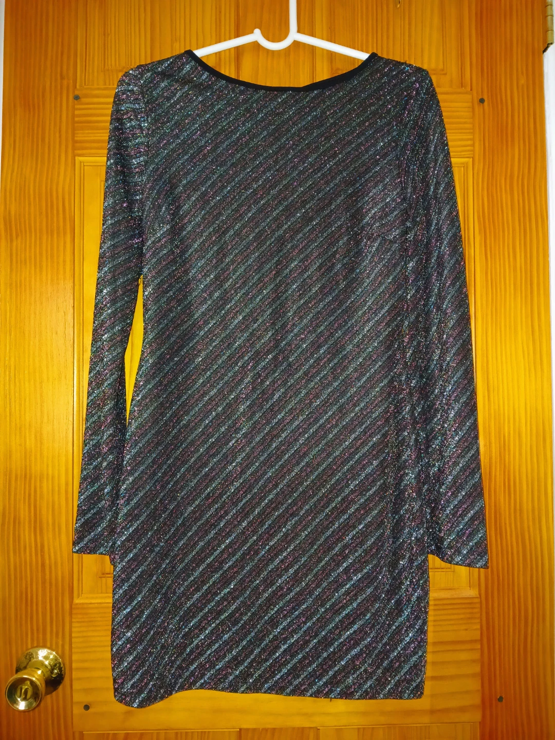 Long Sleeve Shimmer Dress - photo 4