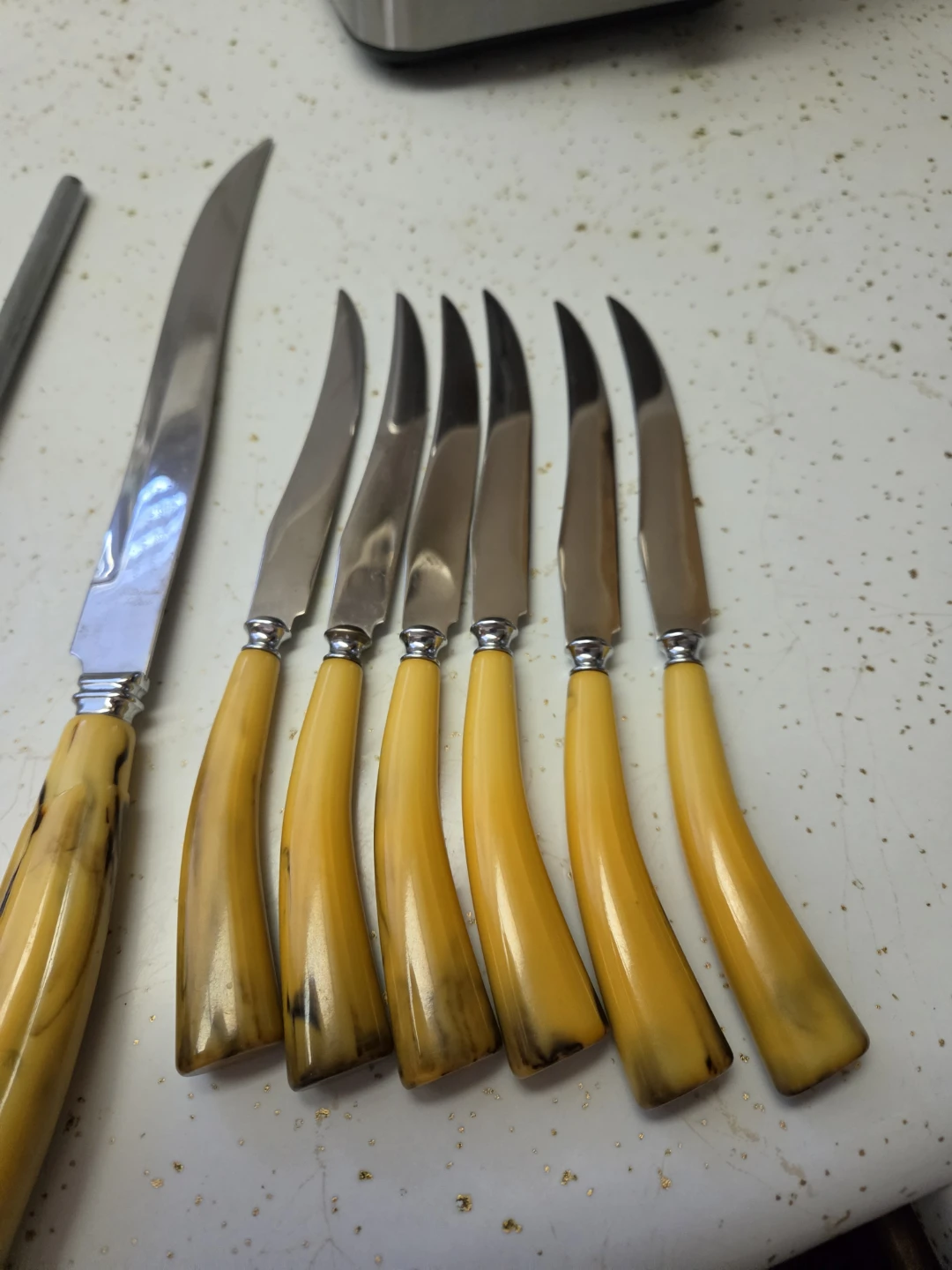 Vintage John Palmer Carving Set and Steak Knives - photo 3