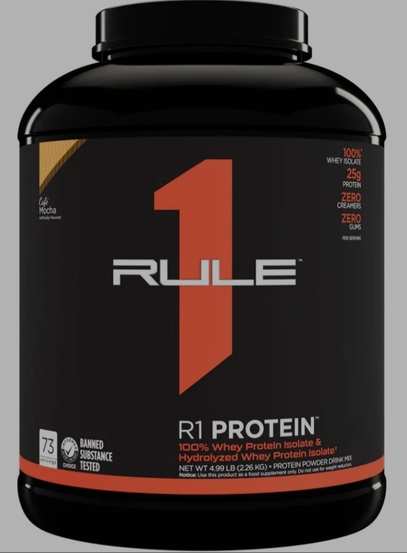 Rule 1 R1 Protein Powder Cafe Mocha 5 LBS (Brand New Unopened)