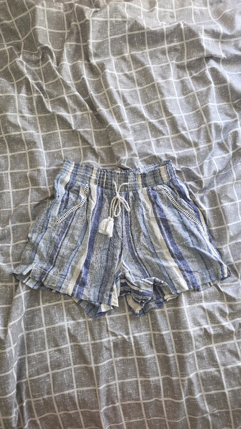 BRIGGS - Blue/White Striped Summer Shorts