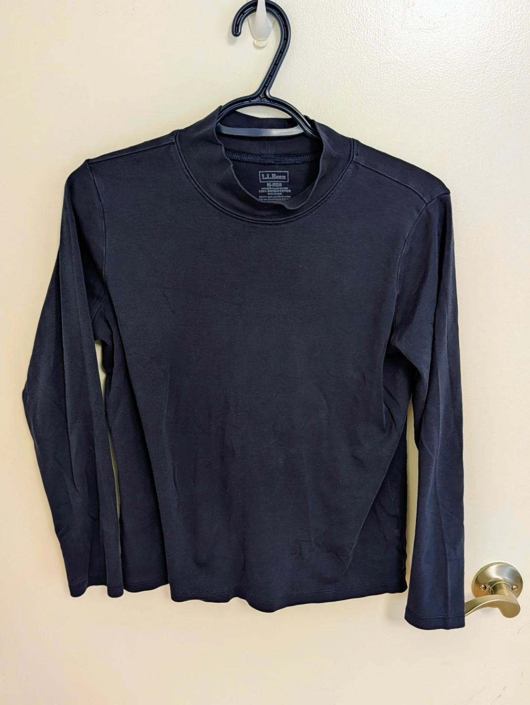 L.L.Bean Navy Blue Mock Neck Top - Women's Medium Regular - photo 2
