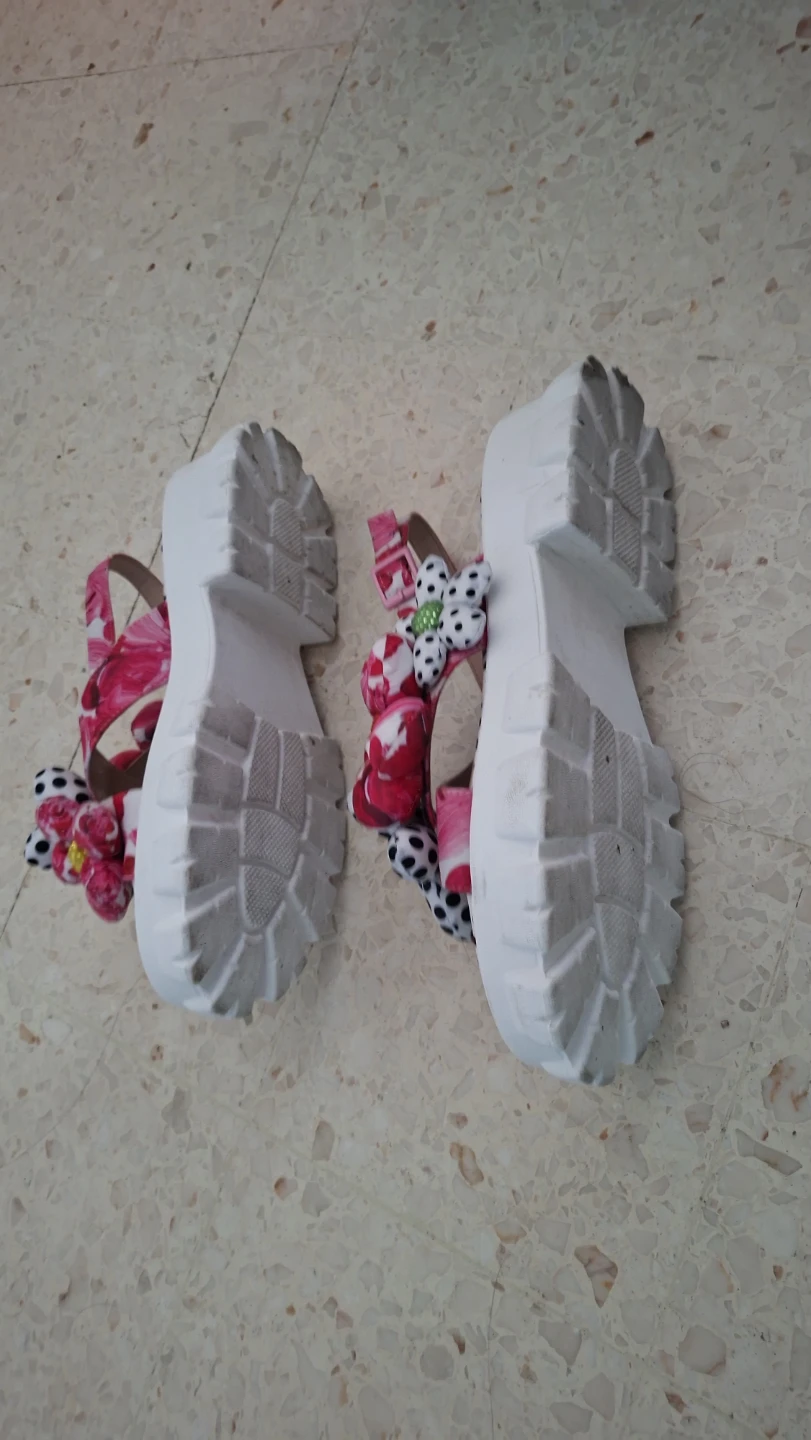 Betsey Johnson Floral Polka Dot Platform Sandals - photo 3