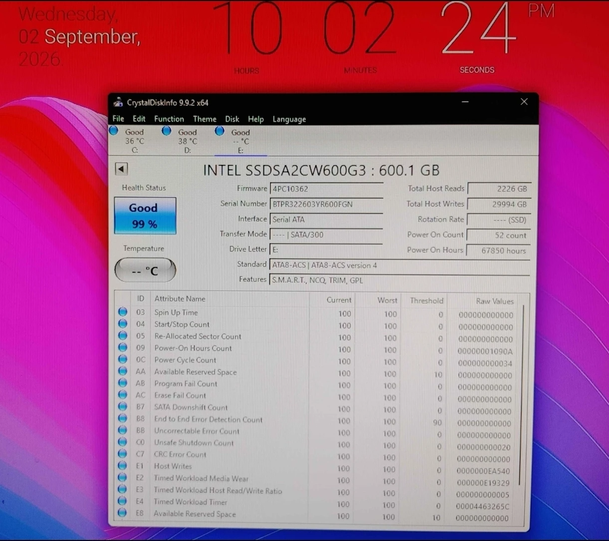 600GB ssd sata intel - photo 2