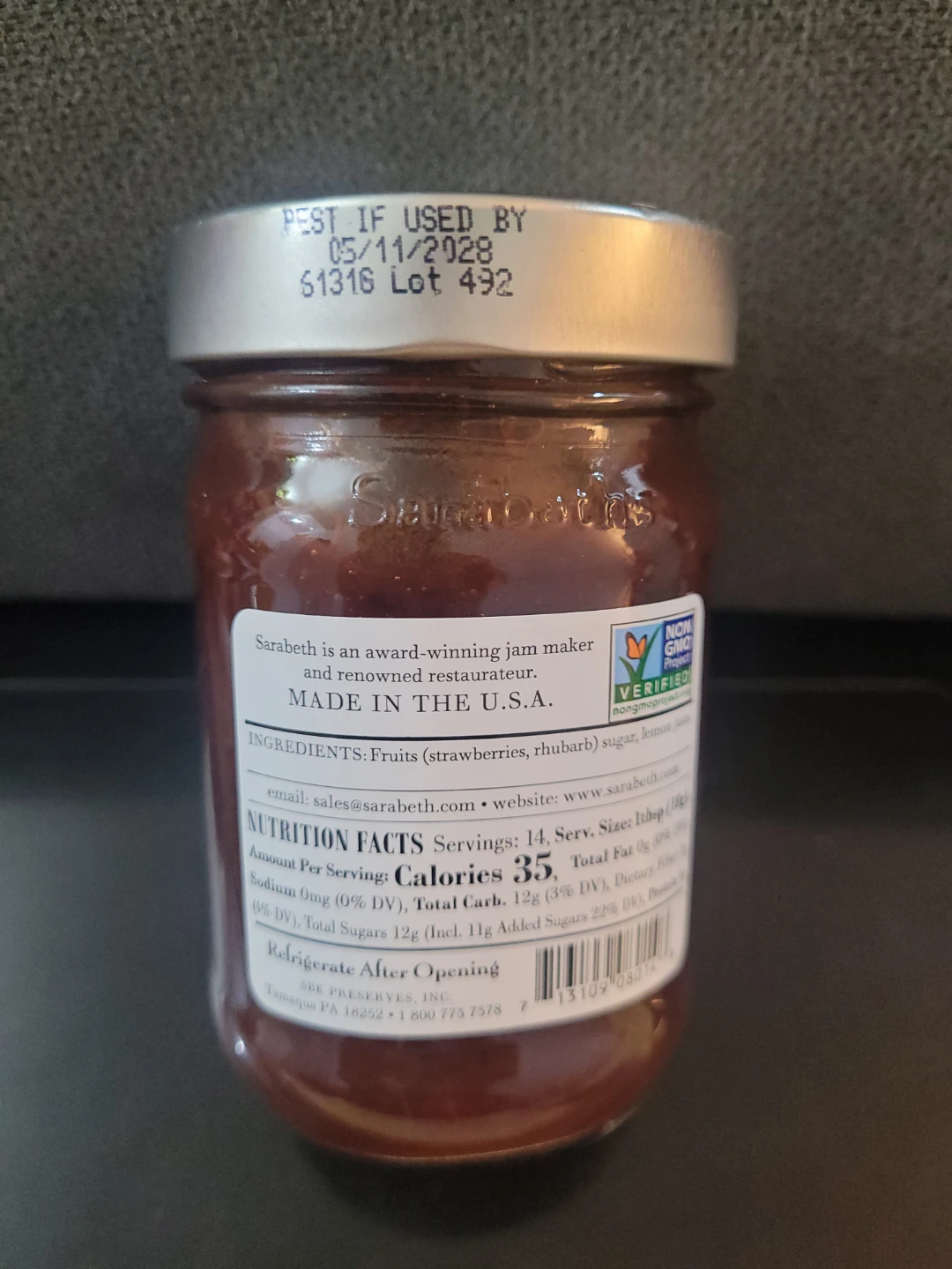 Sarabeth's Strawberry Rhubarb Spreadable Fruit - photo 2