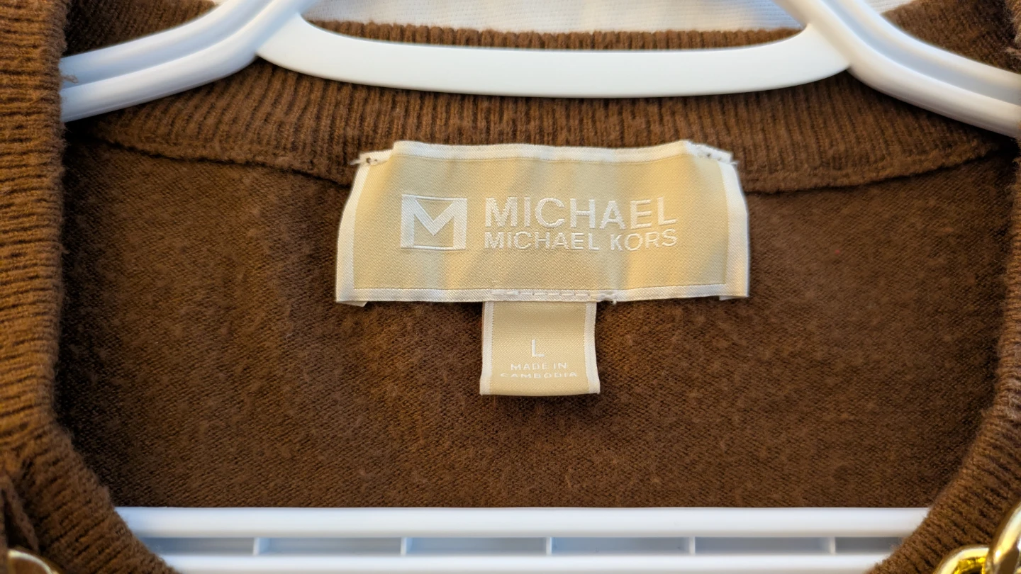 Michael Kors Brown Chain-Neck Sweater - photo 2