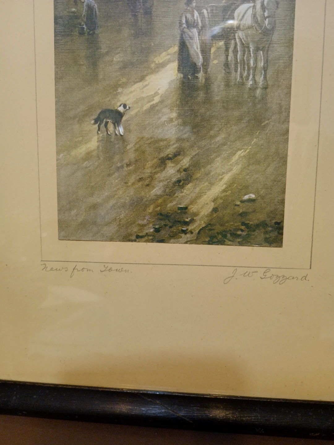 J.W. Gozzard News from Town Framed Print - photo 3