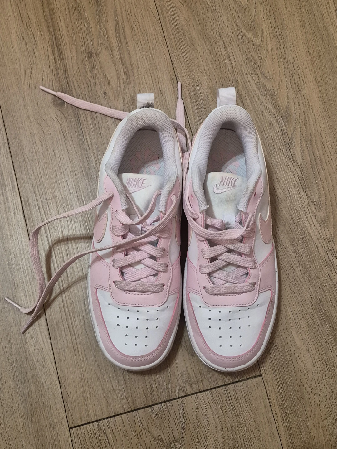 Nike Court Borough Low 2 Pink and White Sneakers