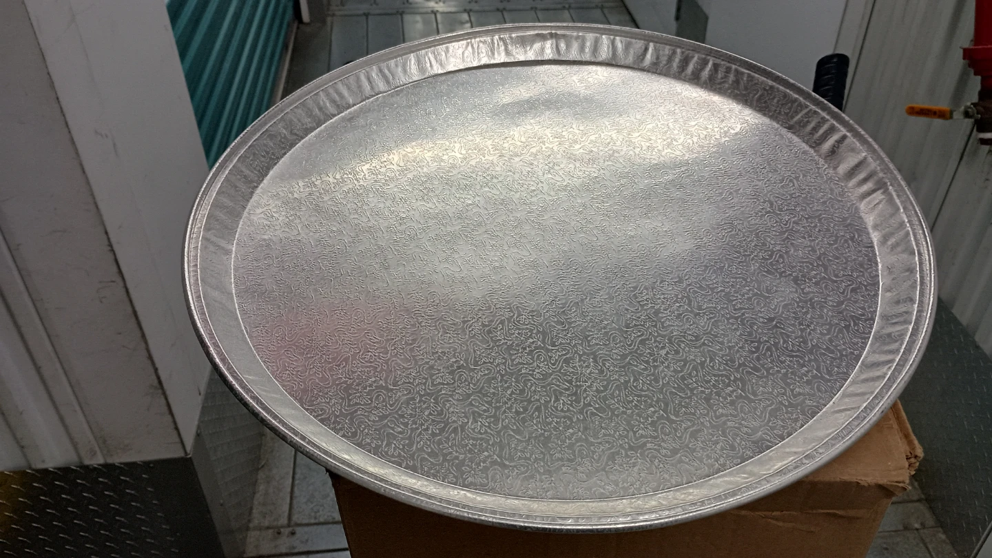 Large Round Aluminum Serving Tray