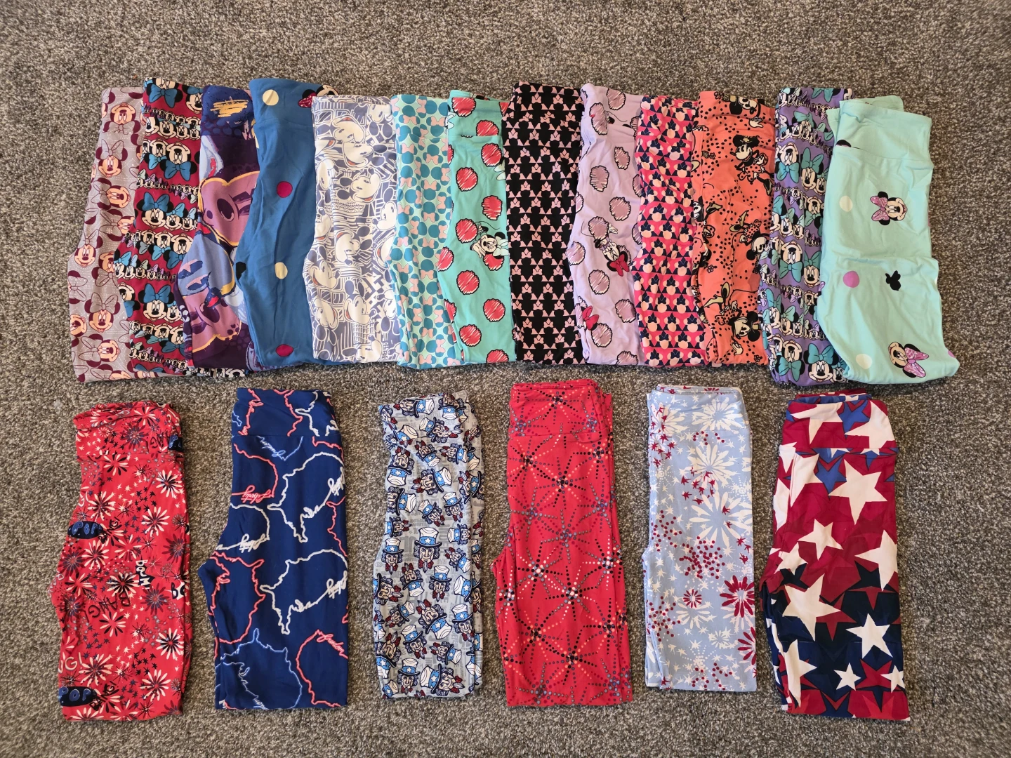 LuLaRoe Disney and patriotic Leggings Tween & child's  L/XL!