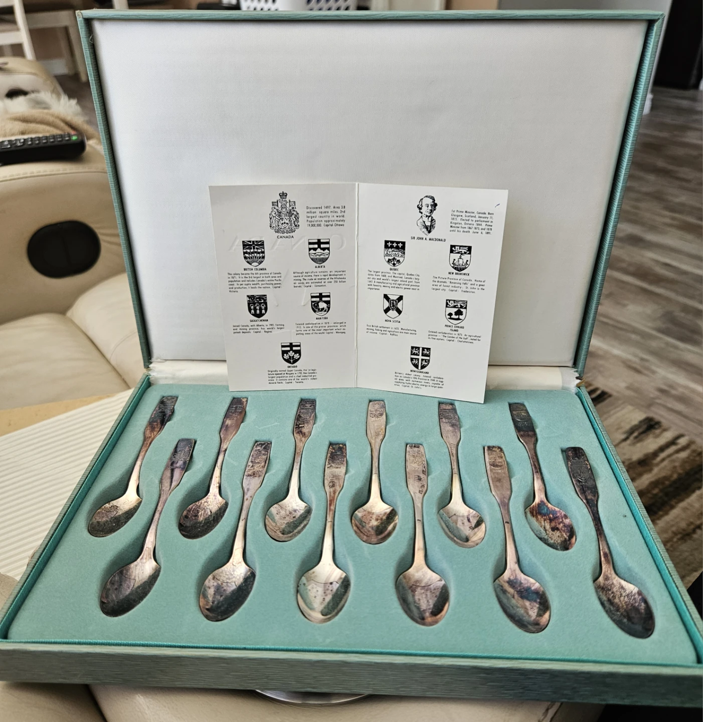 Vintage Canada Provincial Commemorative Spoon Set