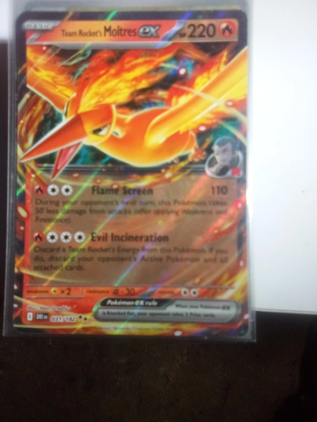Team Rocket's Moltres ex 031/182 Pokémon Card