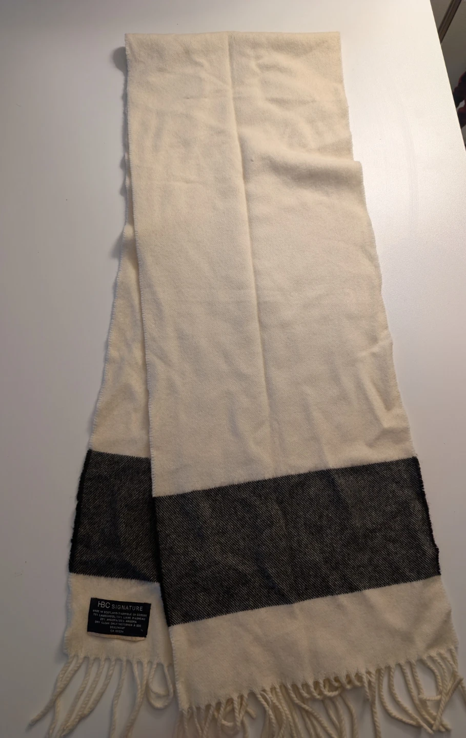 HBC Signature Lambswool and Angora Scarf