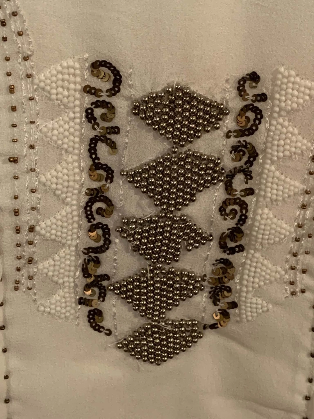 Expressions India White Beaded Tunic - photo 3