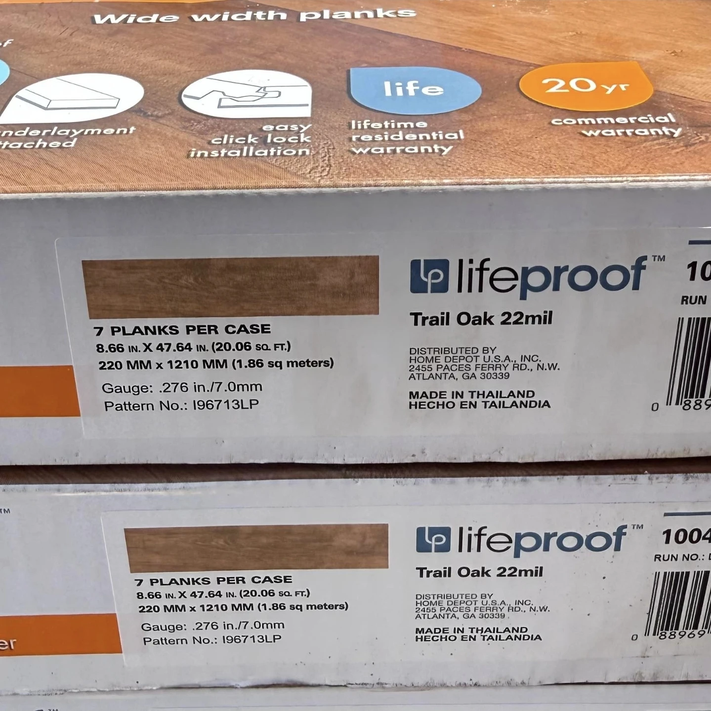 Lifeproof Trail Oak Vinyl Plank Flooring 22mil - photo 2