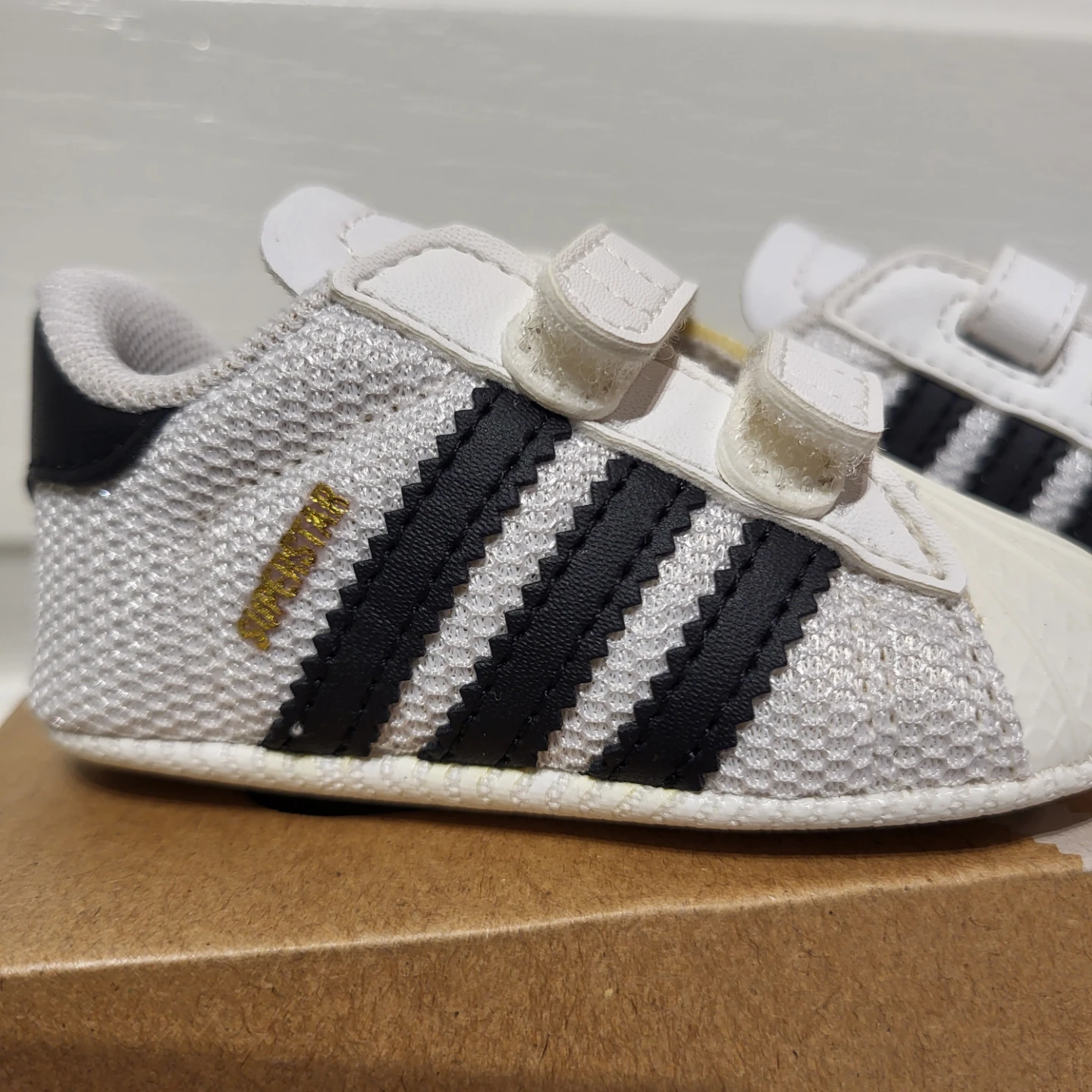 Adidas Superstar Crib Shoes Size 1K - photo 4