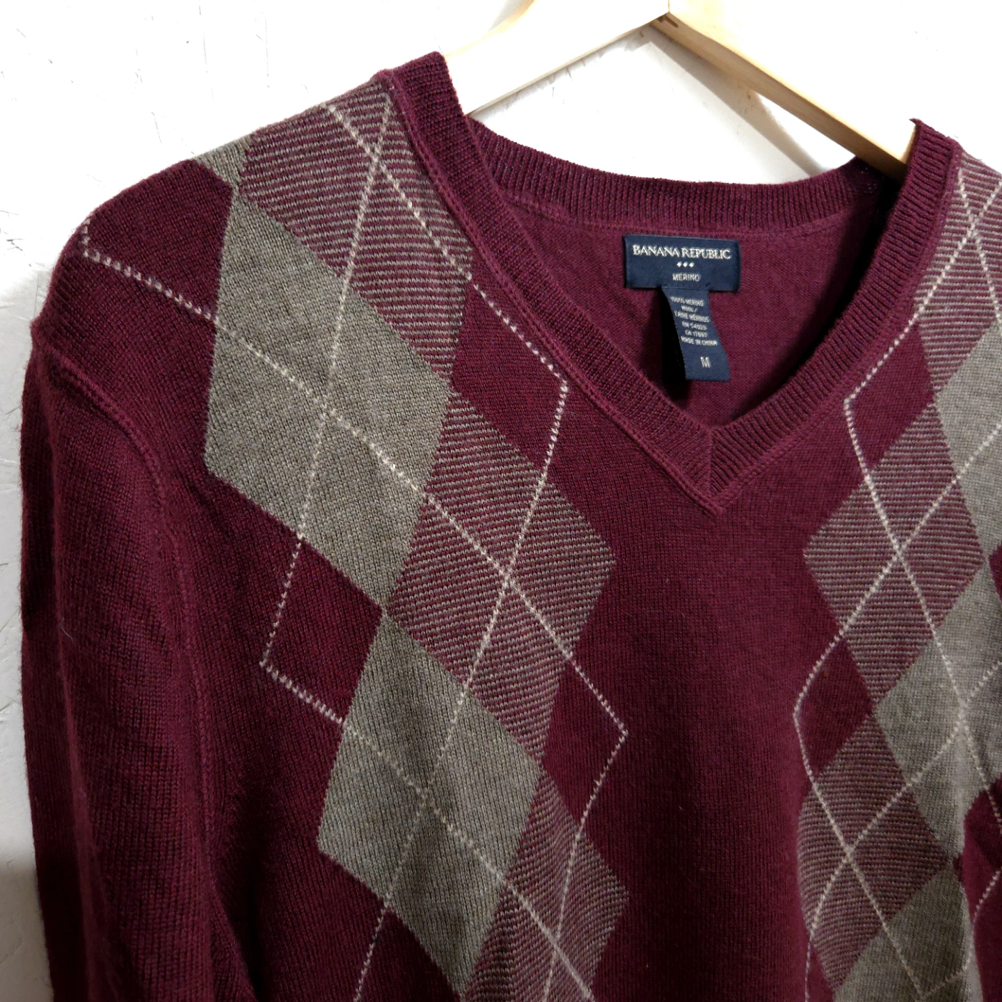 Banana Republic Merino Wool Argyle Sweater - photo 2
