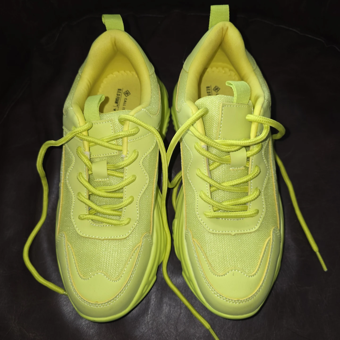 Call It Spring Vegan Sneakers Neon Yellow US 6.5