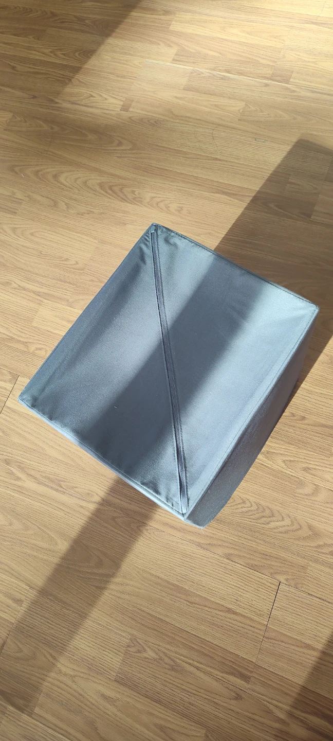 Collapsible Grey Fabric Storage Bin - photo 3