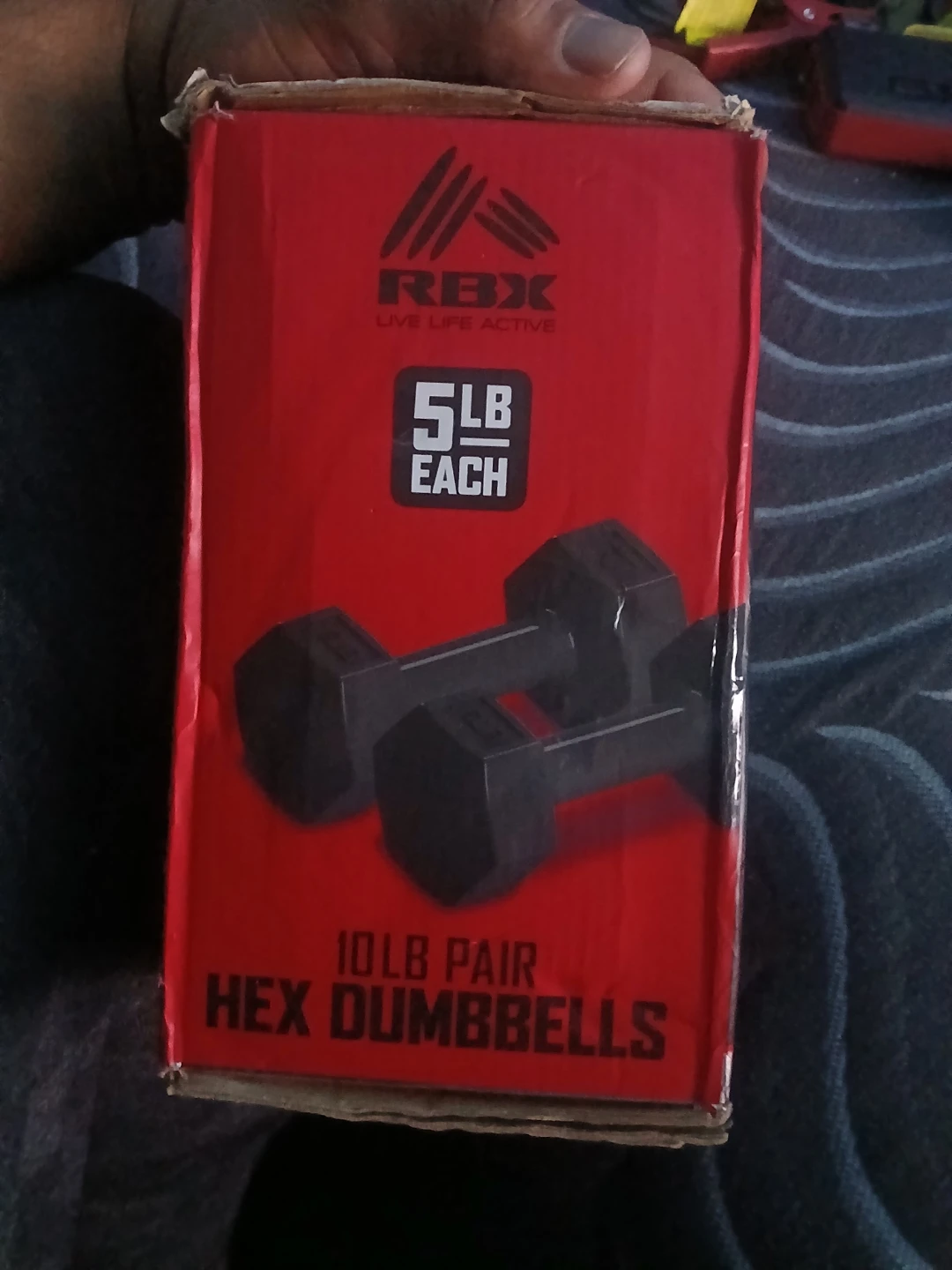 RBX 10lb Pair Hex Dumbbells - photo 2